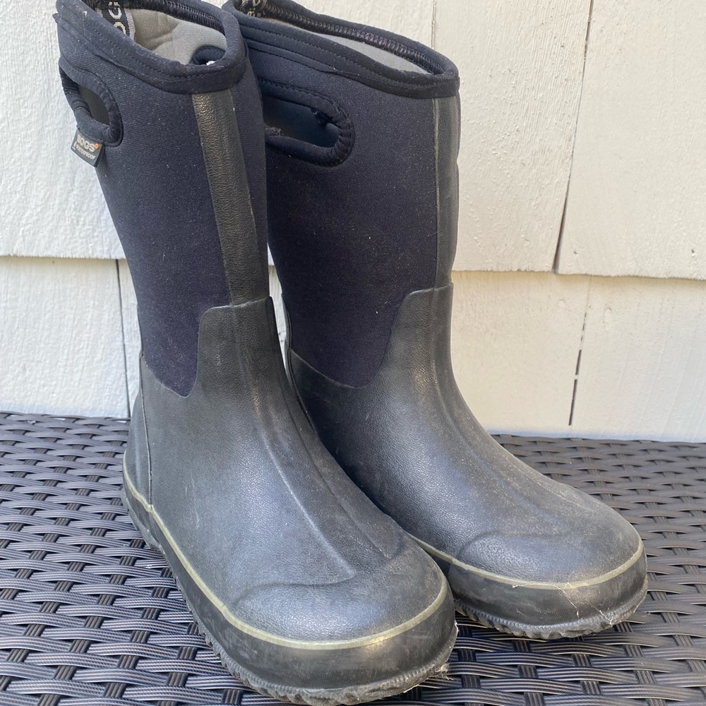 Bogs Rain/Snow Boots, Black, Youth 3,
